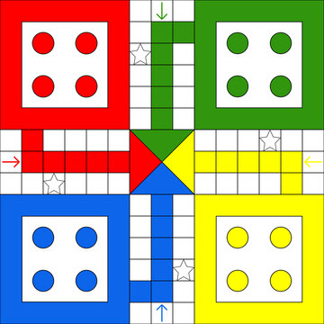 ludo board Vector, Indian family board game