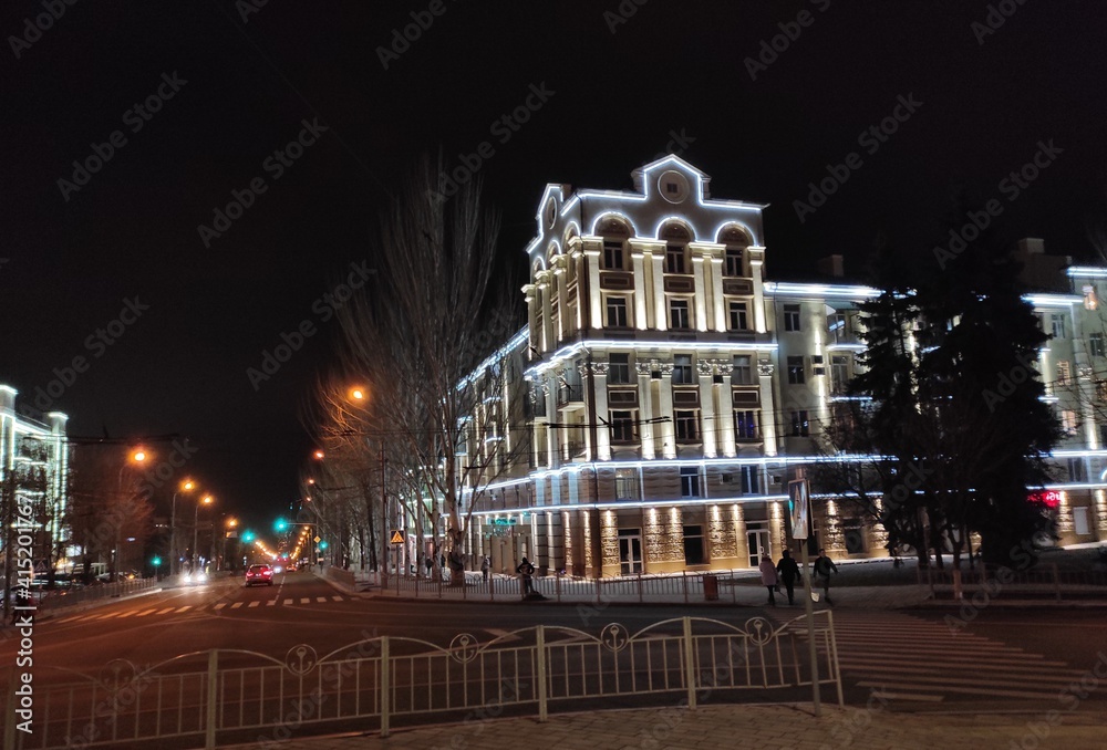 Wall mural night city