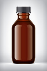 Pharmaceutical bottle on background. 