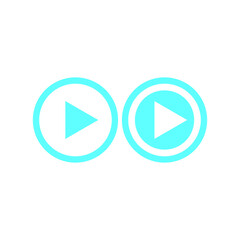 Play button icon in trendy flat style isolated on grey background. Play symbol for your web site design, logo, app, UI. Vector illustration