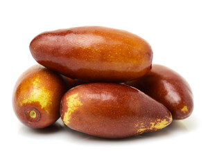 jujube or chinese date on white background