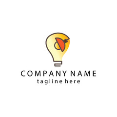 lamp logo illustration design icon vector template