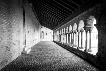 The cloister of the  city of Albi in France