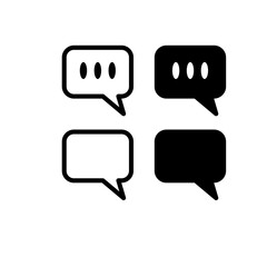 Chat speech bubble icon vector illustration