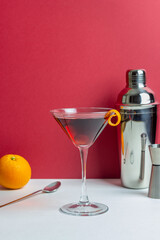 Classic Manhattan cocktail. Alcoholic beverages. Bar. Restaurant.