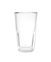 Empty glass isolated on white. Kitchen tableware