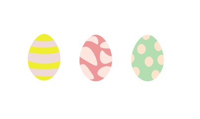 Eggs happy easter card icon logo vector cute cartoon  