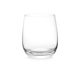 New clean empty glass isolated on white