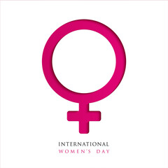 Obraz premium March 8 women's day design. Women's day vector concept design for international woman celebration.Vector illustration. Place for text. Figure eight for greeting card, flyer or brochure template.