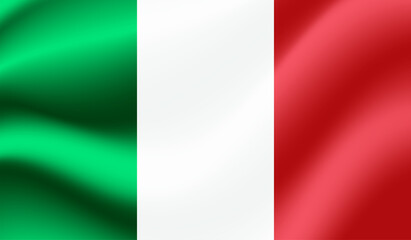 Italy, italian flag on concrete textured background