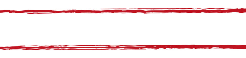 red brush painted ink stamp banner frame on transparent background	
