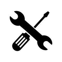 Tools wrench and screwdriver icon vector