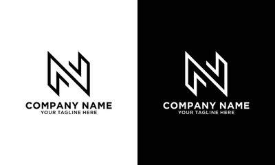 N letter logo design for company, idea, and trendy