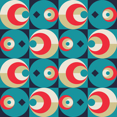 Abstract background geometric concept design. Seamless pattern graphic poster. Circles shapes. Vector illustration. 