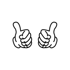 Thumb up symbol finger up icon royalty