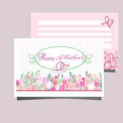 Mother day best wishes with tulips
