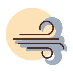 High wind vector icon. Weather sign