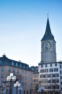 Saint Peter Church in Zurich (Switzerland).