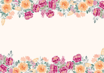 beautiful watercolor floral background editable vector