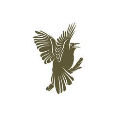 Himalayan Bulbul bird design vector illustration, Creative Himalayan Bulbul bird logo design concepts template, icon symbol