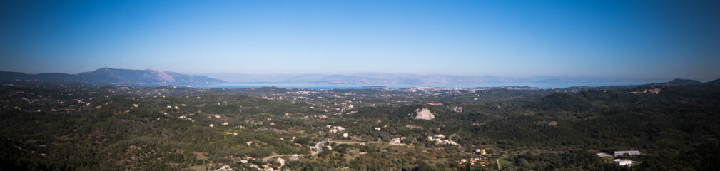 Fototapeta na wymiar Panorama view of greek island