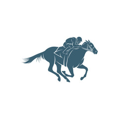 Obraz na płótnie Canvas Horse racing design vector illustration, Creative Horse race logo design concepts template, icon symbol