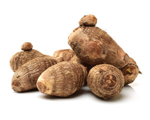 Taro on white background