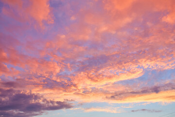 Colorful sky after the sunset.