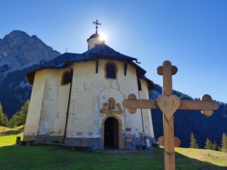 Notre Dame des Vernettes chapel, in the french alps. 
