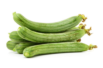 fresh loofah on the white background