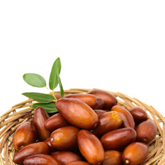 jujube or chinese date on white background