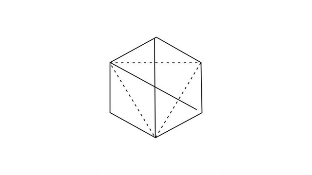 Cognitive hexagon. Self drawing animation of cognitive hex with alpha channel. 
