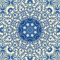 Blue Seamless Repeating Pattern Tile