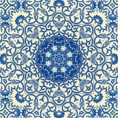 Blue Seamless Repeating Pattern Tile