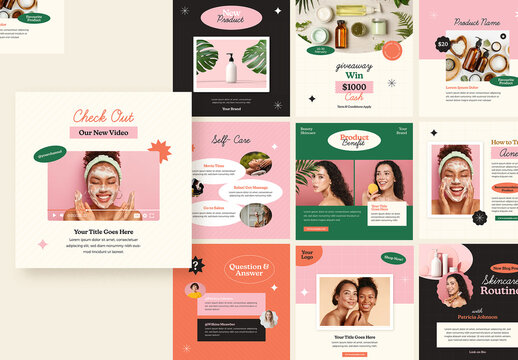 Beauty Social Media Layouts