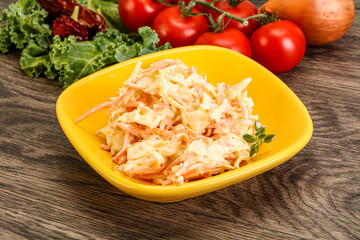 Vegetarian Cole slaw salad with cabbage