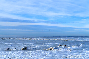 Eisschollen in der Nordsee