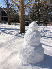 Snowman during the 2021 winter storm. Nashville, TN