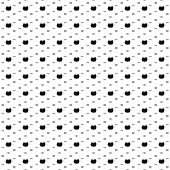 Square seamless background pattern from black potatoes symbols are different sizes and opacity. The pattern is evenly filled. Vector illustration on white background