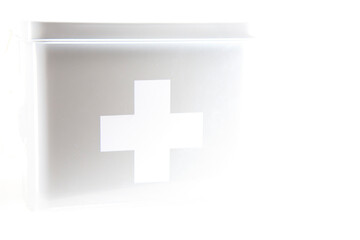 Fototapeta premium White cross fading into a white background