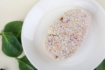 minced meat ball as soup ingredient