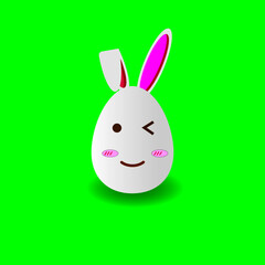 easter bunny with easter eggs