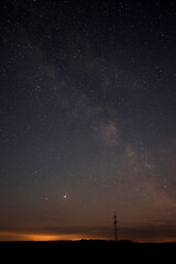 Fototapeta na wymiar Milky way in Germany in a cold clear night in April