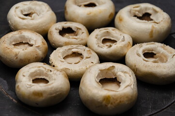fresh mushrooms are baked in the traditional way