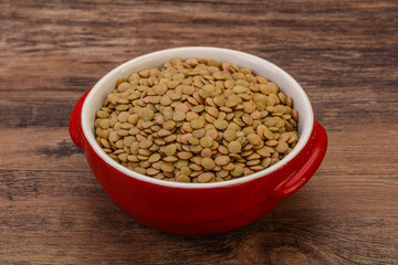 Vegan cuisine - Dry lentil heap