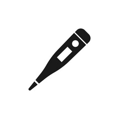 Medical thermometer icon. Fever, high temperature symbol.