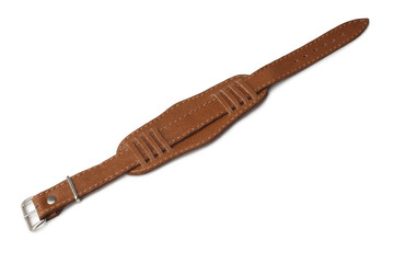 Leather watch strap