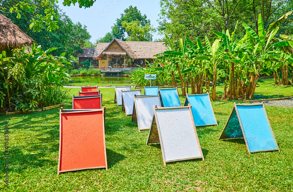 Canvas Prints Handmade paper in Poopoopaper park, Chiang Mai, Thailand