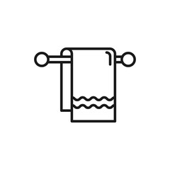 Towel icon. Bathroom towel symbol.