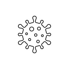 Virus icon isolated on white background. Infection, bacteria symbol. Pandemic sign.